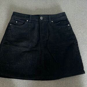 Suede Black Skirt